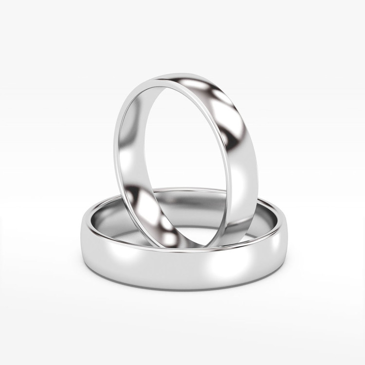 Klasyczne obrączki 4mm półokrągłe
