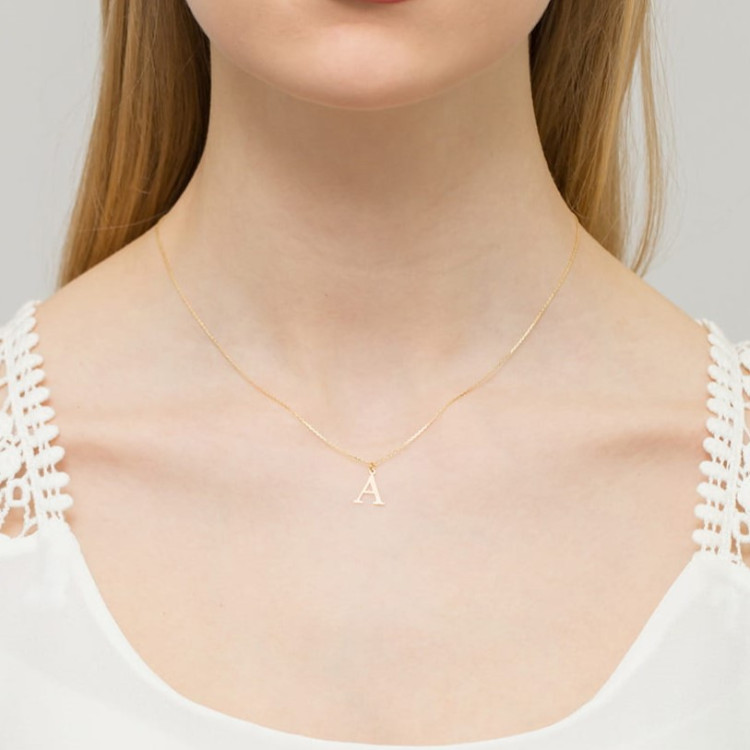 Zawieszka z żółtego złota z diamentem - próba 585 0,005CT m Literka A