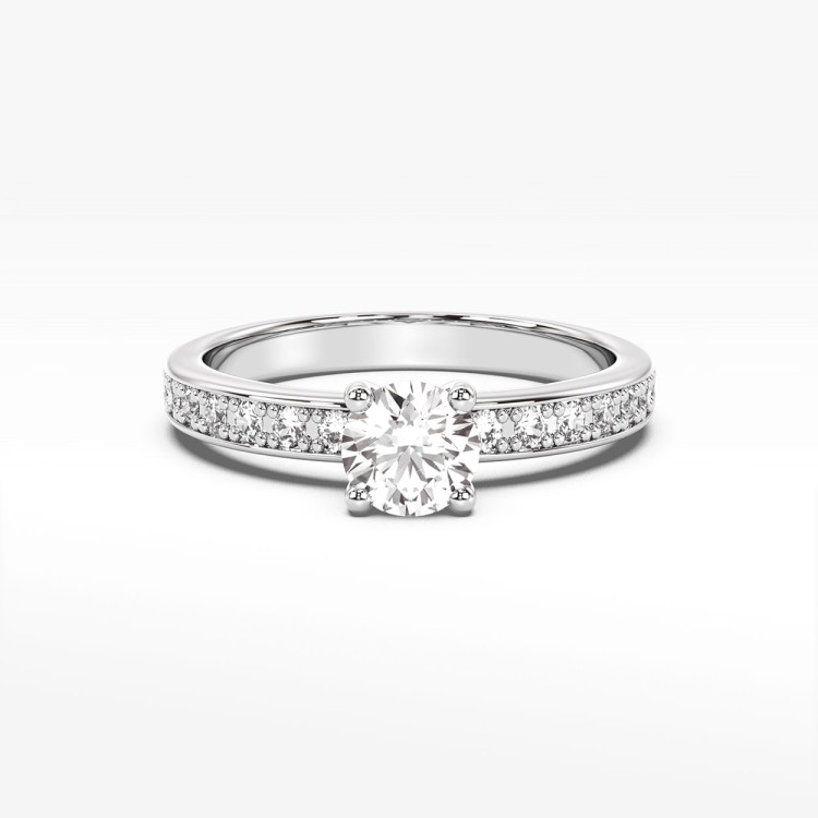 Pierścionek z białego złota z diamentami  - próba 585 1,24CT PV-271B
