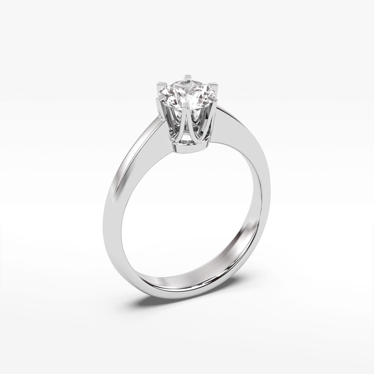 Pierścionek z białego złota z diamentem laboratoryjnym - próba 585 0,70CT PV-292bLAB