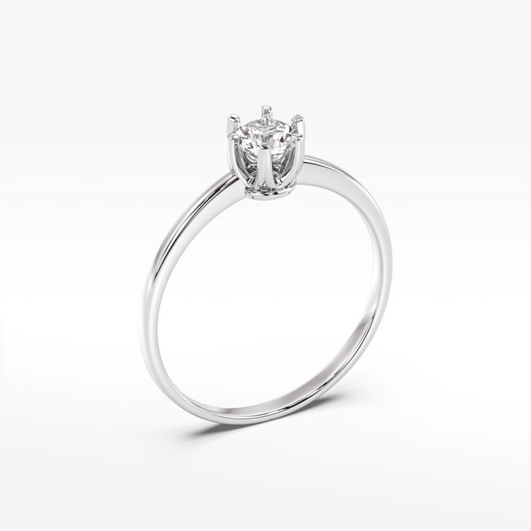 Pierścionek z białego złota z diamentem laboratoryjnym - próba 585 0,50CT PV-279bLAB