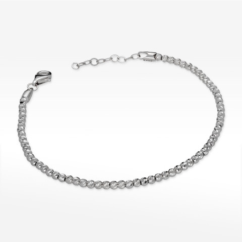 Bransoletka ze złota 17-21cm z koralikami