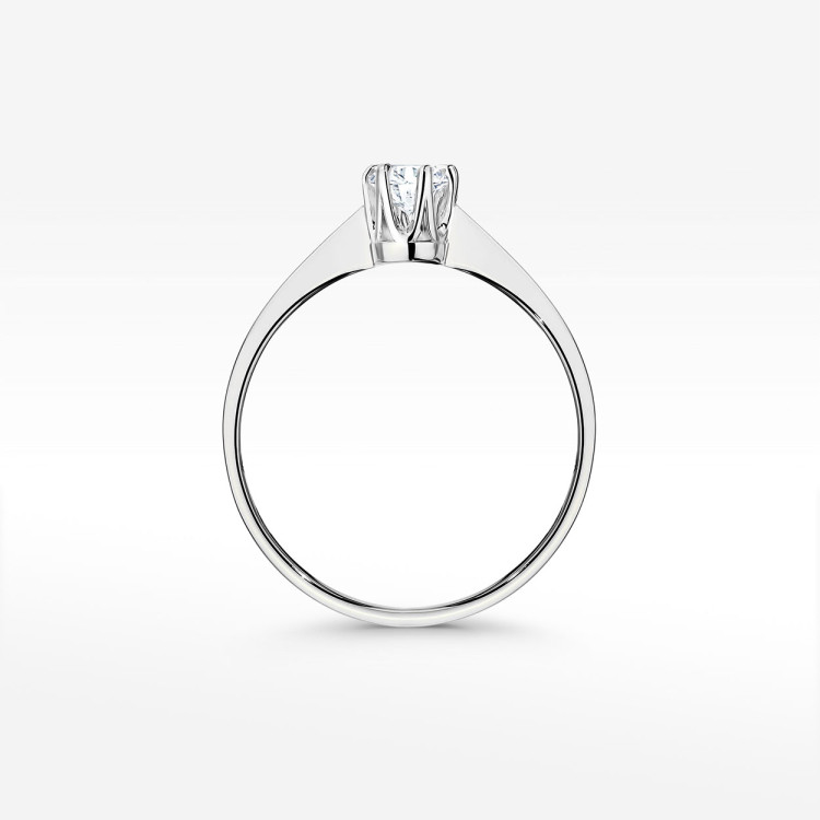 Pierścionek z białego złota z diamentem laboratoryjnym - próba 585 0,20CT W-220bLAB 0.20ct