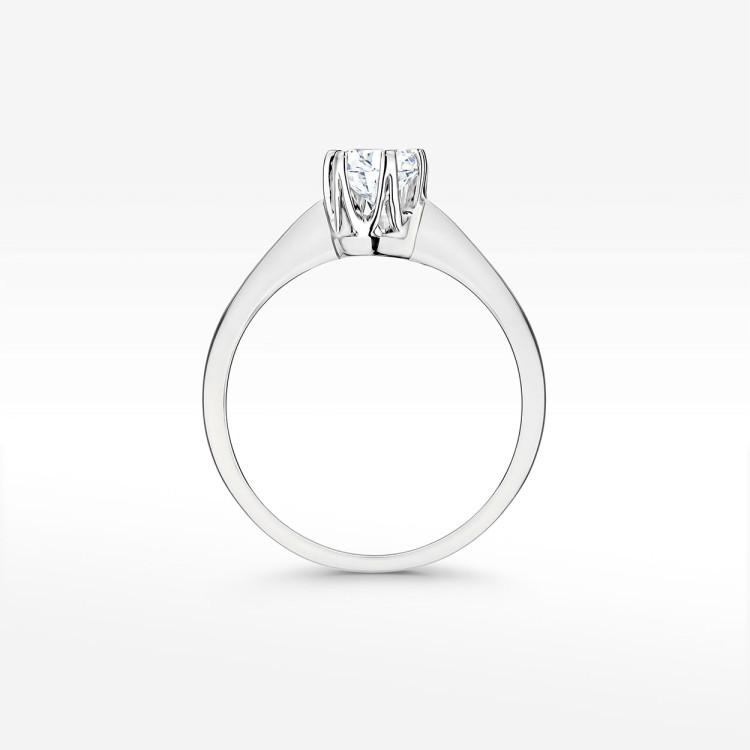 Pierścionek z białego złota z diamentem laboratoryjnym - próba 585 0,30CT W-220bLAB 0.30ct