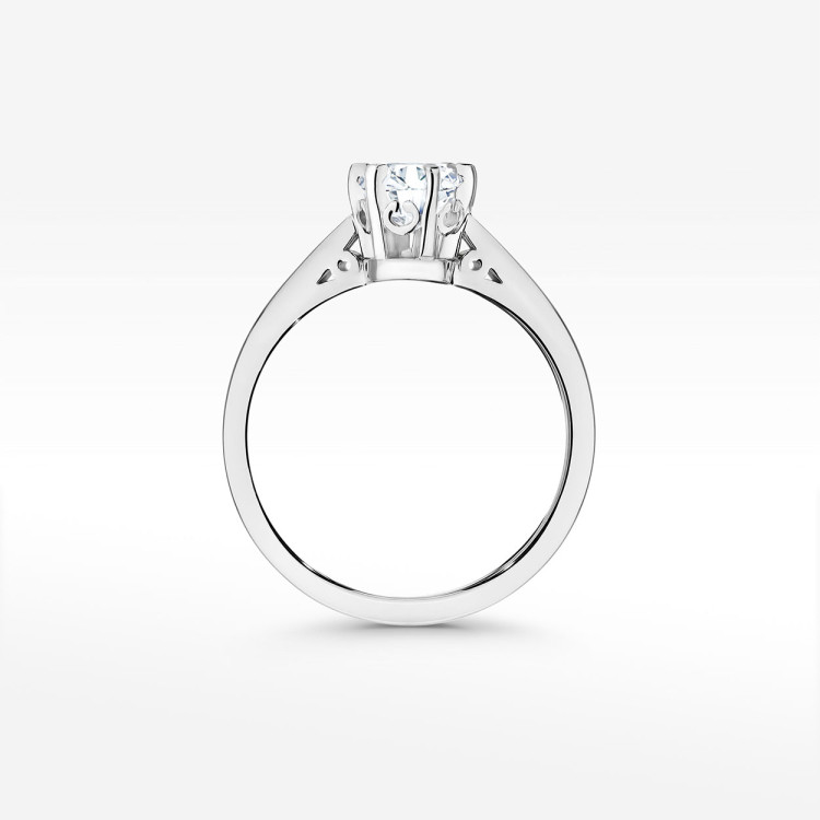 Pierścionek z białego złota z diamentem laboratoryjnym - próba 585 1,00CT W-234bLAB