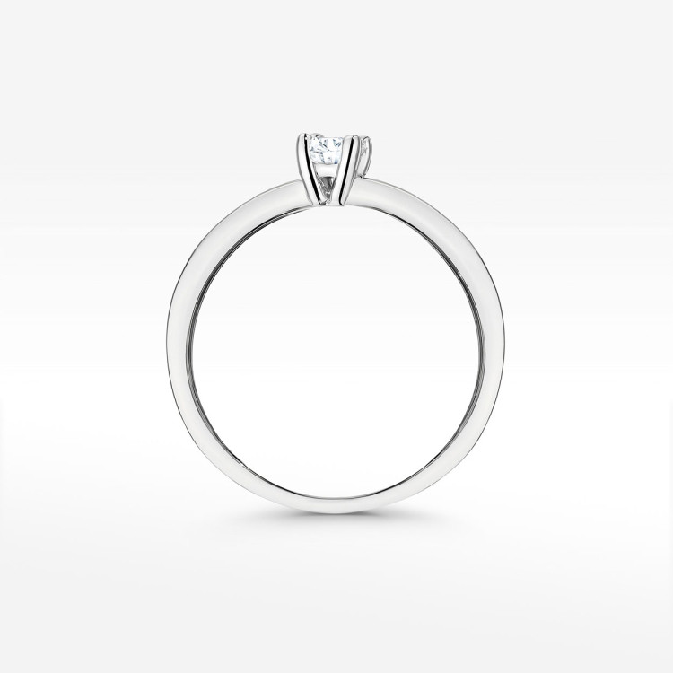 Pierścionek z białego złota z diamentami laboratoryjnymi - próba 585 0,28CT W-288bLAB 0.20ct