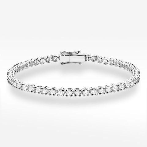Bransoletka z białego złota z diamentami laboratoryjnymi - próba 585 2,16CT B-028bLAB