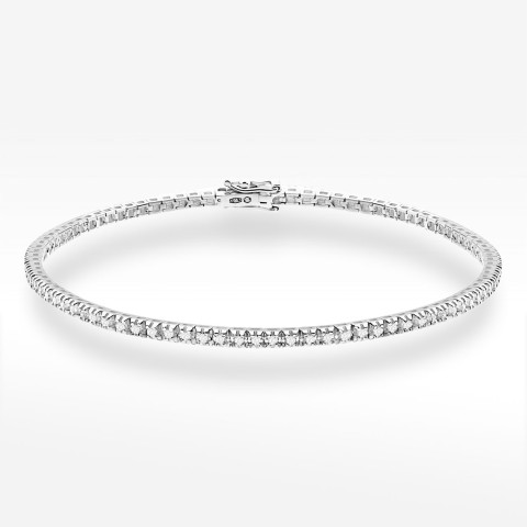 Bransoletka z białego złota z diamentami laboratoryjnymi - próba 585 0,505CT B-031bLAB 0.50ct