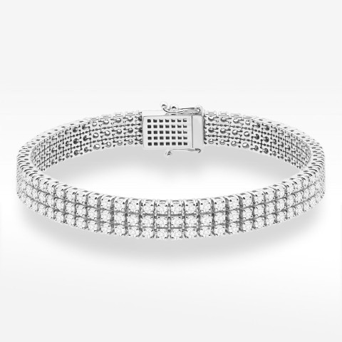 Bransoletka z żółtego złota z diamentami laboratoryjnymi - próba 585 4,44CT B-035bLAB