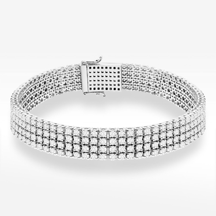 Bransoletka z żółtego złota z diamentami laboratoryjnymi - próba 585 6,00CT B-036bLAB