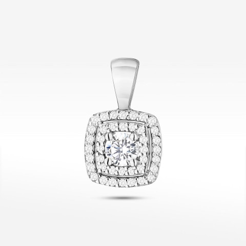 Zawieszka z białego złota z diamentami laboratoryjnymi - próba 585 0,50CT Z-506bLAB