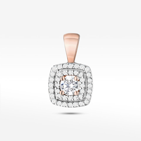 Zawieszka z różowego złota z diamentami laboratoryjnymi - próba 585 0,50CT Z-506cLAB