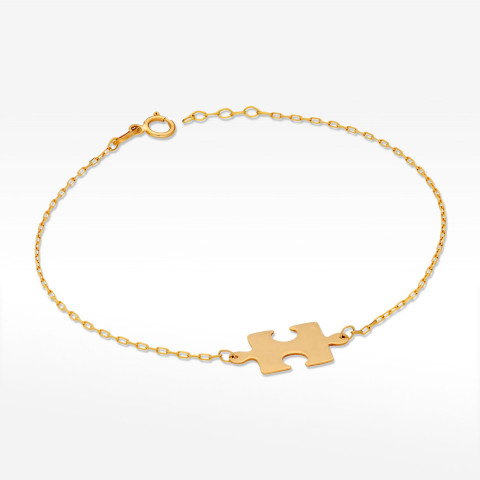 Bransoletka ze złota 19cm z puzzlem