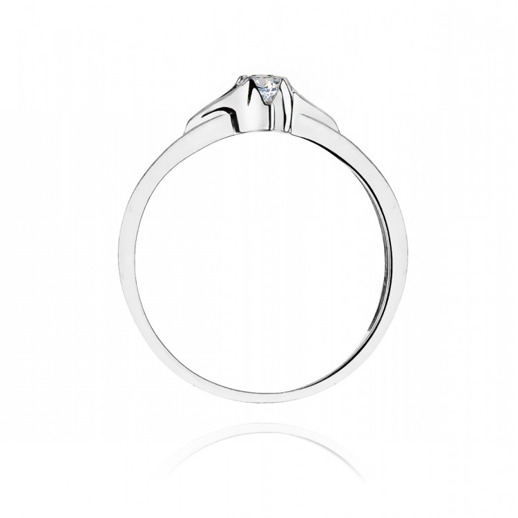 Pierścionek z białego złota z diamentem - próba 585 0,30CT W-155B