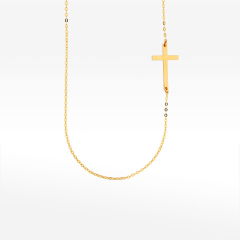 Naszyjnik ze złota 42-45cm z krzyżykiem