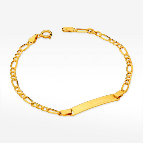 Bransoletka ze złota 17-18.5cm z blaszką