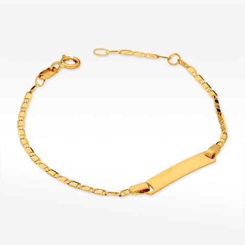Bransoletka ze złota 13-15cm z blaszką