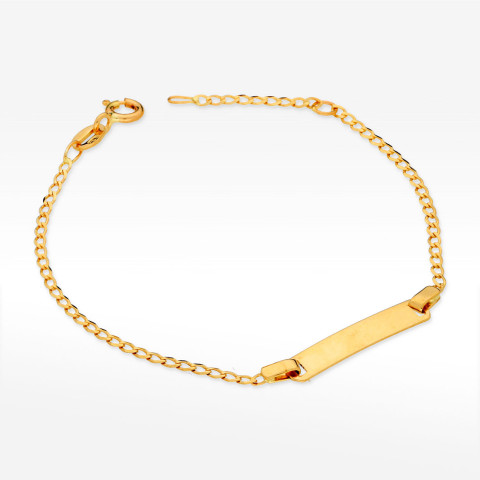Bransoletka ze złota 13-15cm z blaszką