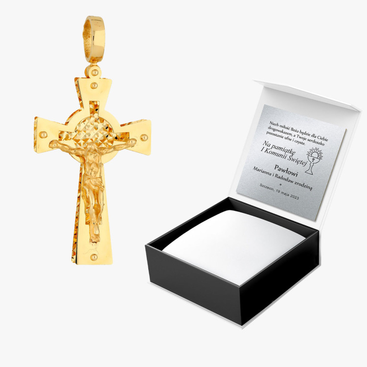 Zawieszka ze złota krzyż