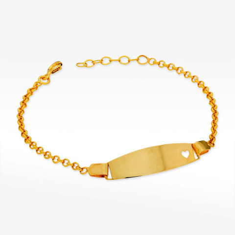Bransoletka ze złota 14-16cm z blaszką