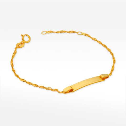 Bransoletka ze złota 16cm z blaszką
