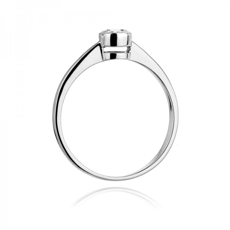 Pierścionek z białego złota z diamentem - próba 585 0,25CT W-224B 0.25ct