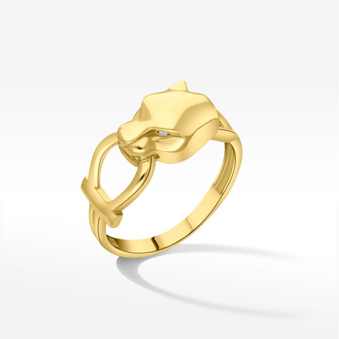 Pierścionek ze złota pantera