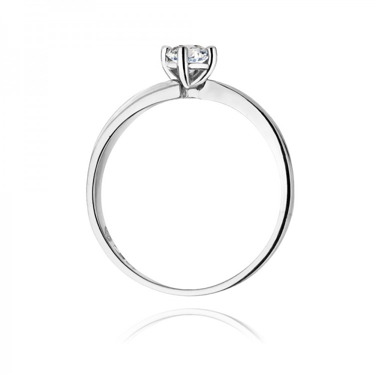 Pierścionek z białego złota z diamentem - próba 585 0,25CT W-231B 0.25ct