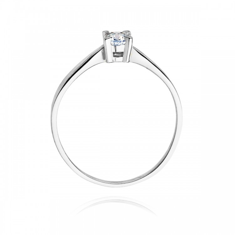 Pierścionek z białego złota z diamentem - próba 585 0,20CT W-242B
