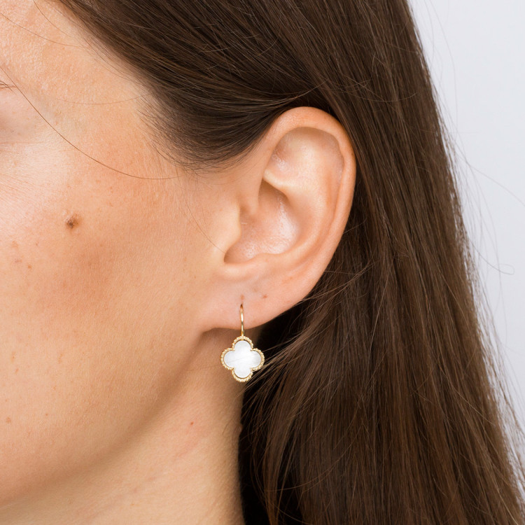 Kolczyki ze złota z masą perłową 12.5mm
